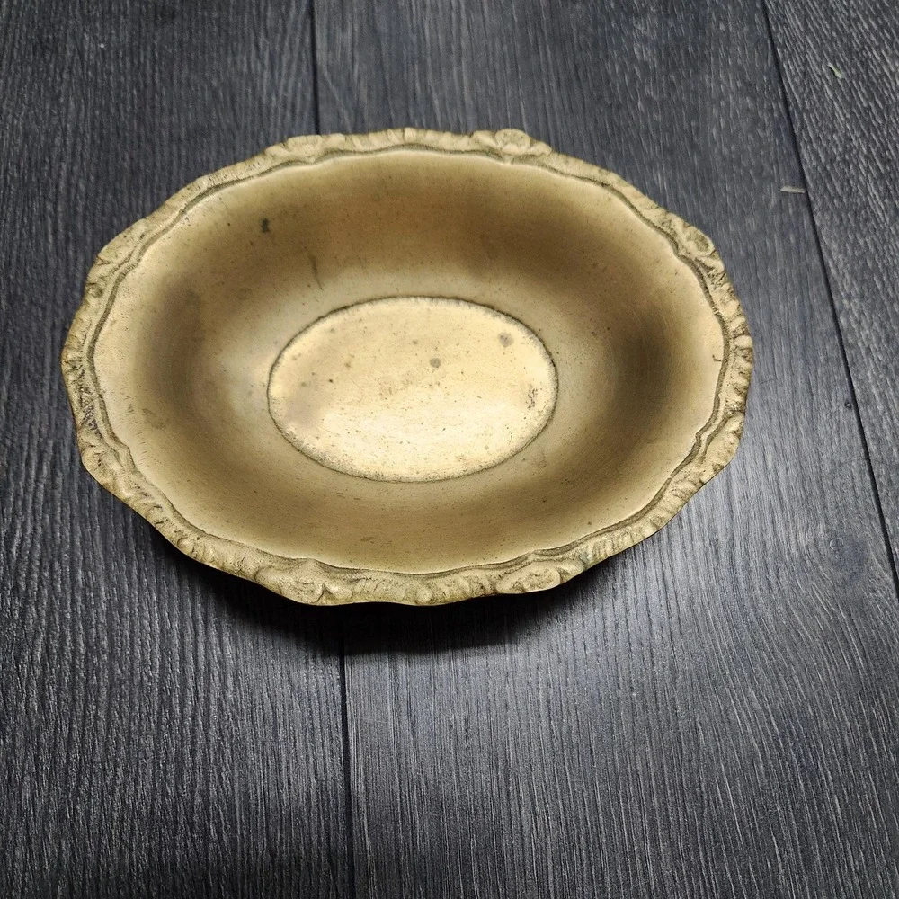 Vintage, Solid Brass Trinket dish. Mid-century Brass bowl.